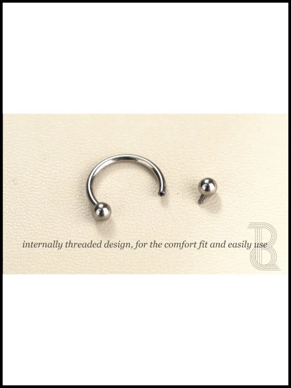 G23 Titanium Septum Ring Horseshoe Nose Ring 16G 3 Pack ASTM F136